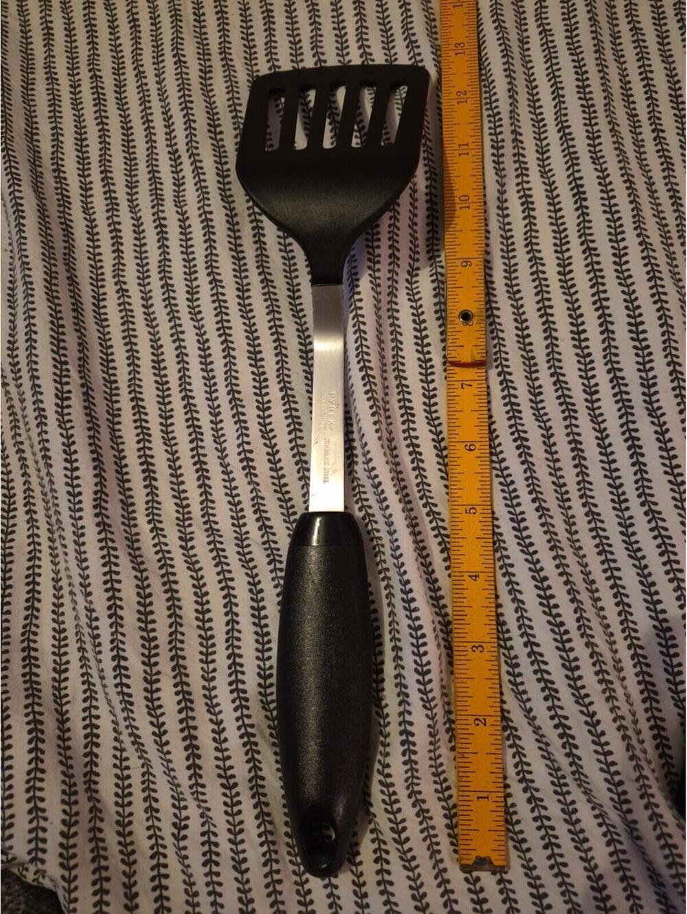 Pyrex Accessories Slotted Nylon Stainless Spatula Black Flipper Turner 13"